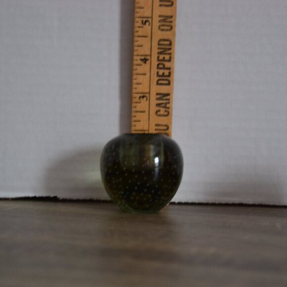 Vtg Smokey Glass Candle Holders With Controlled Bubbles - Picture 8 of 8